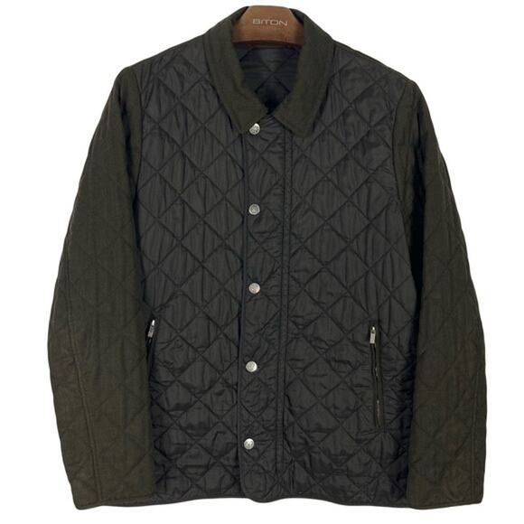 CAROLINA HERRERA Peacoat Men Large Wool Blend Pearl Snap Full Zip - Picture 1 of 14